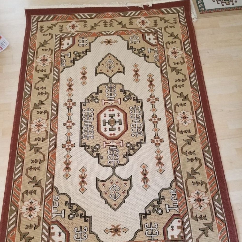 Brand New Persian Rug 49"×78" Cream/Brown/Green